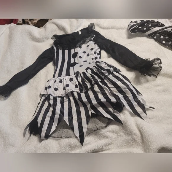 NWT Girls Clown Dress Pants 2 Pc Set Medium
