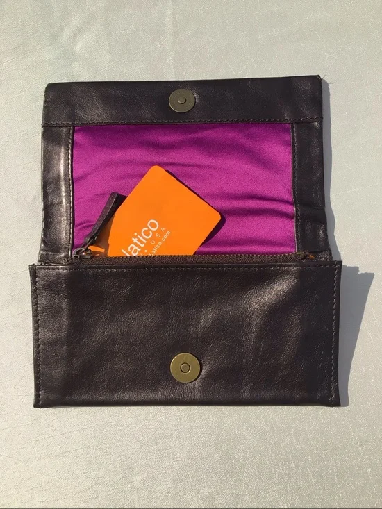 Latico Leather Eloise Wallet Handcrafted Full Grain Phone Zipper USA Brand