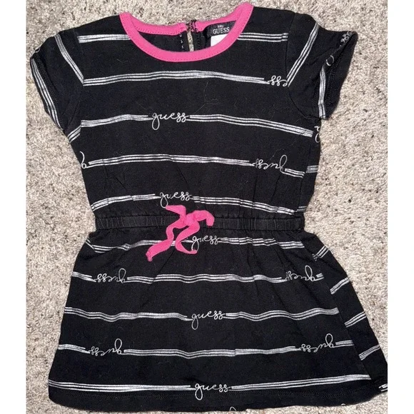 Baby‎ Guess  Dress Size 24 Months Black Pink