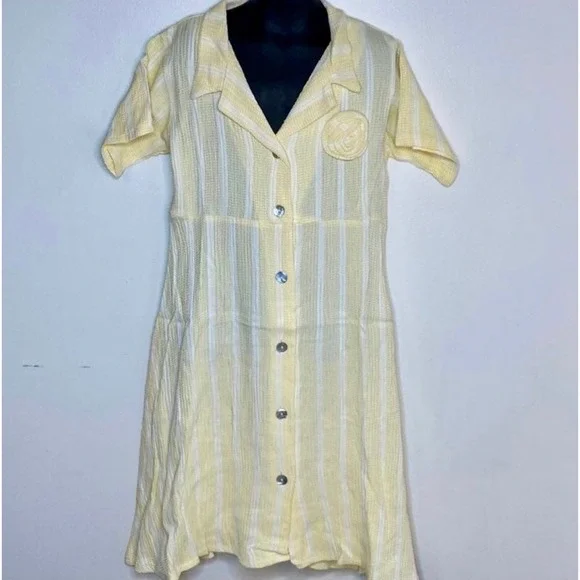 Vintage 1990s Confetti Button‎ Up Dress