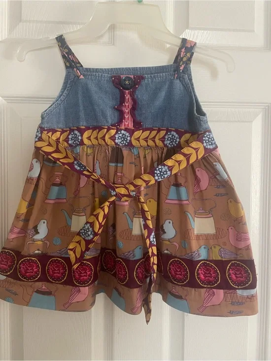 Matilda Jane Art‎ by Numbers Floral Print Top in Light Brown and Yellow