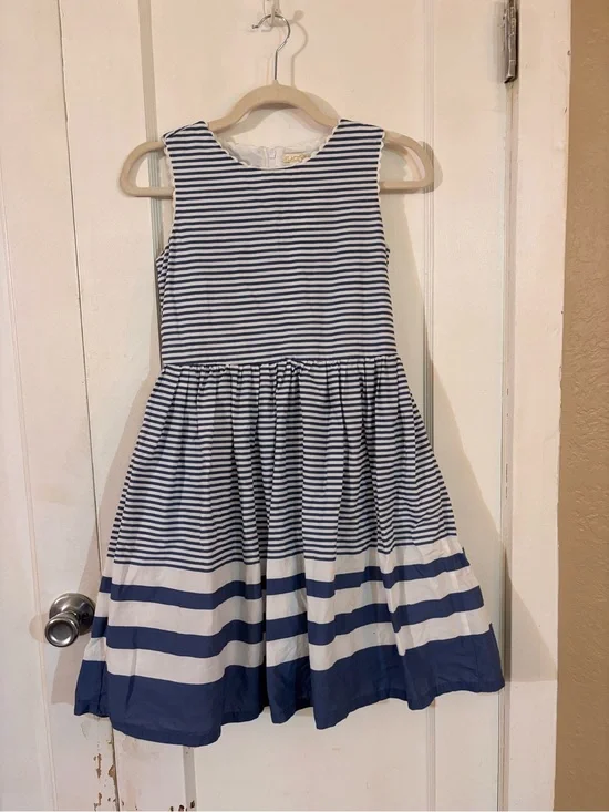 Place Navy & White Striped Sleeveless Dress