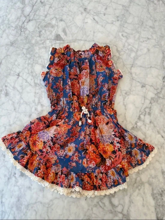 Zimmermann Girls Floral Ruffled Dress 2Y