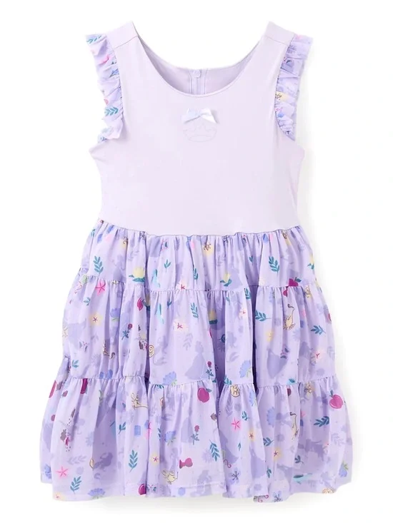 Disney Girls' Lavender Ruffled Tiered Dress