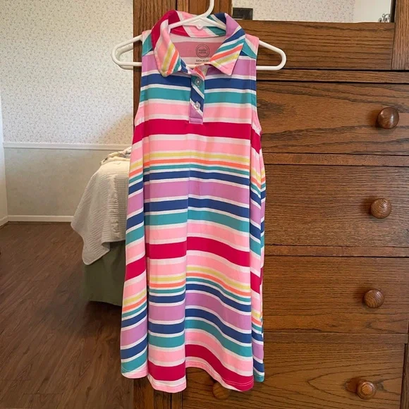 Girls Sleeveless Size (6-6X) Polo Dress