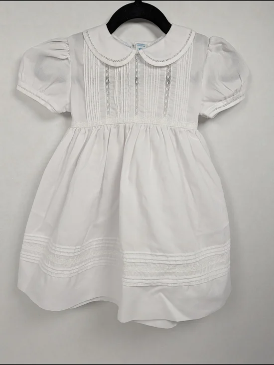 Feltman Brothers White Flower Girl Dress Christening Baptism Heirloom 12 Months