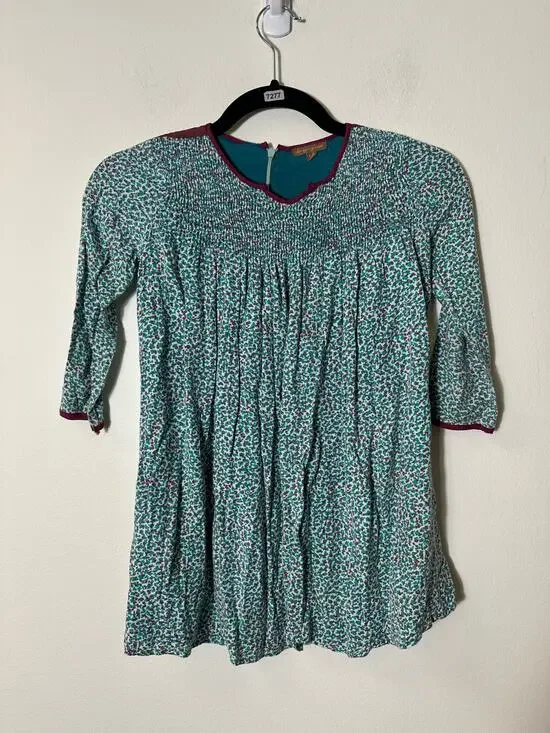 Girls ilovegorgeous Green Floral Knit Dress SZ 6-7