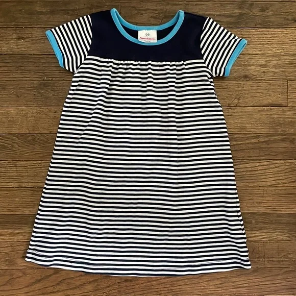 Hanna Anderson Navy blue striped dress for girl