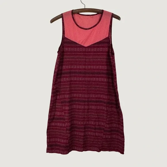 Toad & Co Sunkissed Swing Dress Womens S red orange‎ Striped Athletic Outdoor