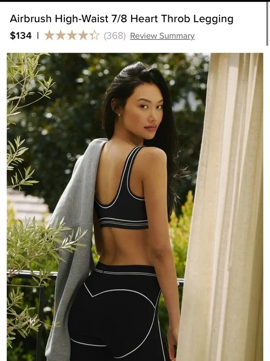 ALO Yoga Black Scoop-Back Sports Bra with Contrast Piping