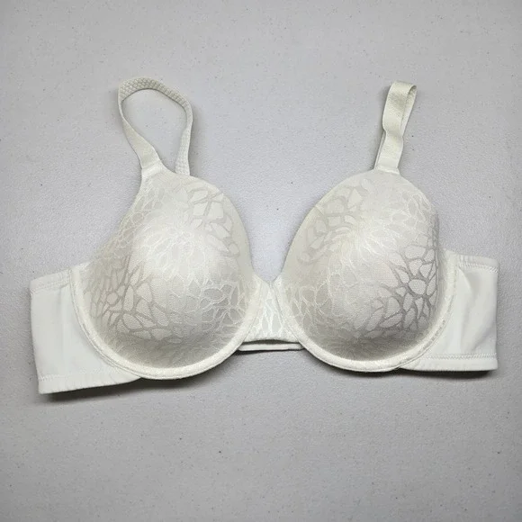 Vanity Fair‎ Women Bra 40C White Geometric T Shirt Underwired Strap