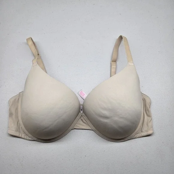 PINK Women Bra 38DD Beige Pink Lining‎ Push Up Underwired