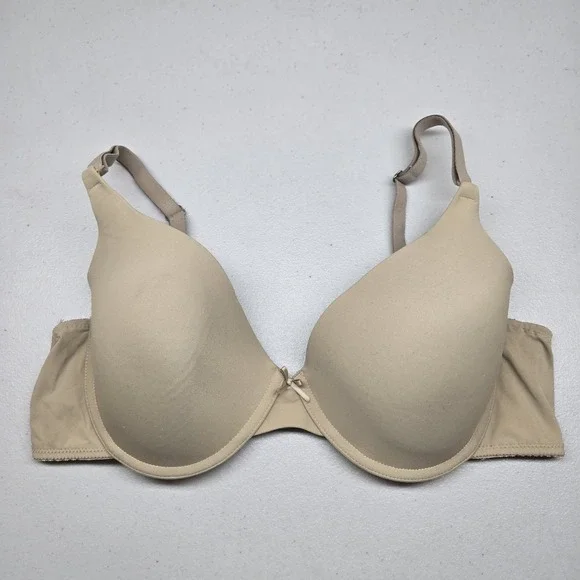 Maidenform Women Bra 38D Beige T Shirt‎ Underwired Strap Adjustable