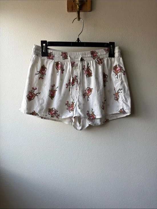 Aerie Cindy Lou Off-Duty Flannel Boxer Size Small