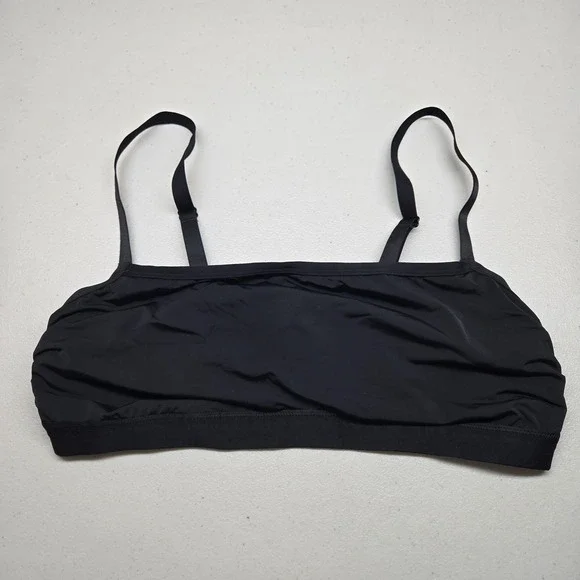 Aerie‎ Women Bra XL Black Bralette Wireless Strap Adjustable