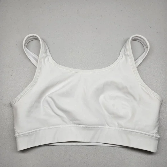 Jockey‎ Women Sports Bra XL White Wireless Racerback
