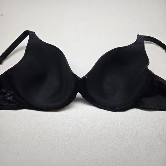 Ambrielle Women Bra 38D Black Everyday Full‎ Coverage T Shirt Underwired