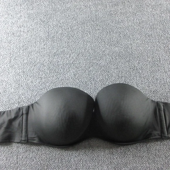 Cacique Boost Multi-Way Strapless Bra Womens 42DD Black Push Up Padded Underwire