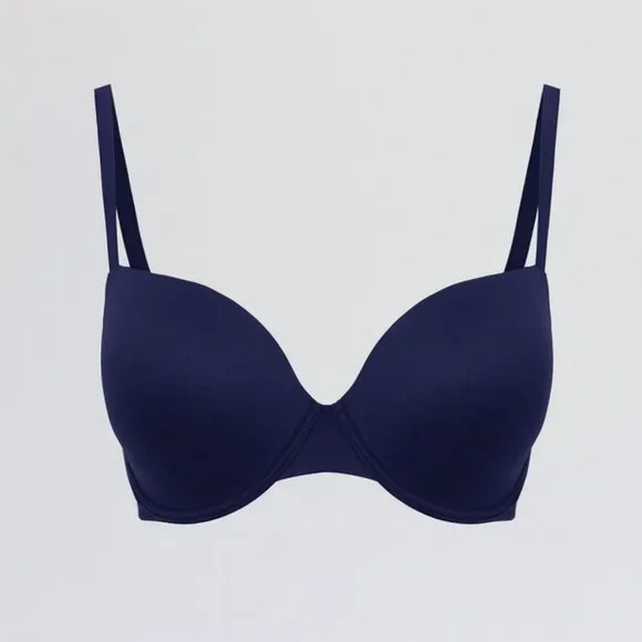Soma Dark Blue Enbliss Full Coverage Bra Women's Size 34D Smooth Comfort Soft‎