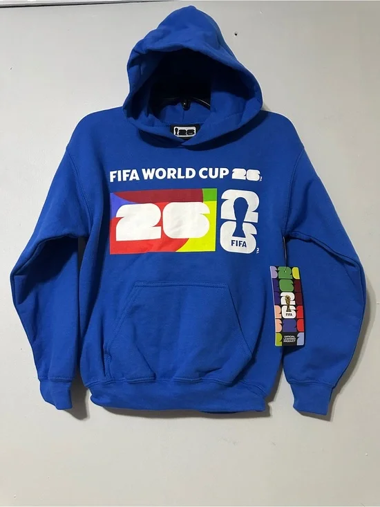 FIFA World Cup 26 Blue Hooded Crewneck for Kids