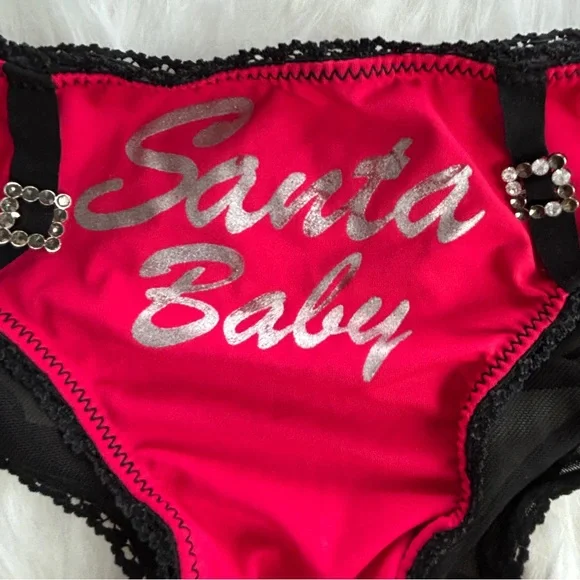 🔥Santa Baby' Panties‎ Sheer Back by No Boundaries