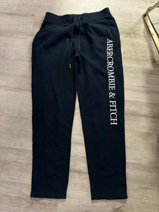 Abercrombie & Fitch Black Logo Joggers
