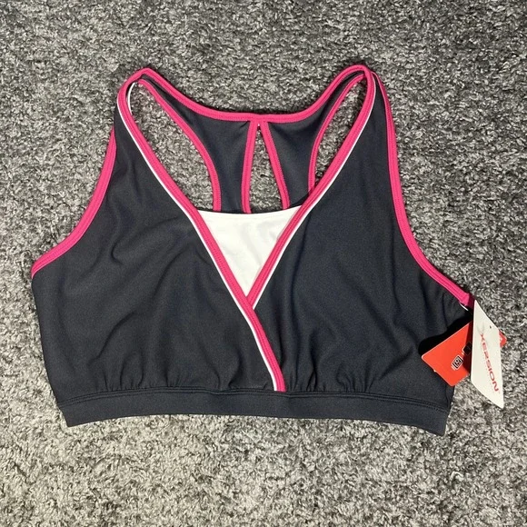 NWT‎ Xersion size XL pink quick dri medium support sports bra womens