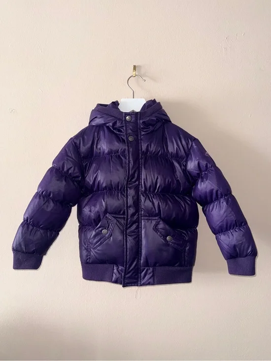 Appaman Kids Purple Down Filled Hooded Puffy Coat - 4