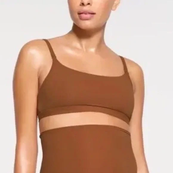 SKIMS Fits Everybody Maternity Nursing Scoop Bralette Bronze BR-SCP-2601 XS NEW