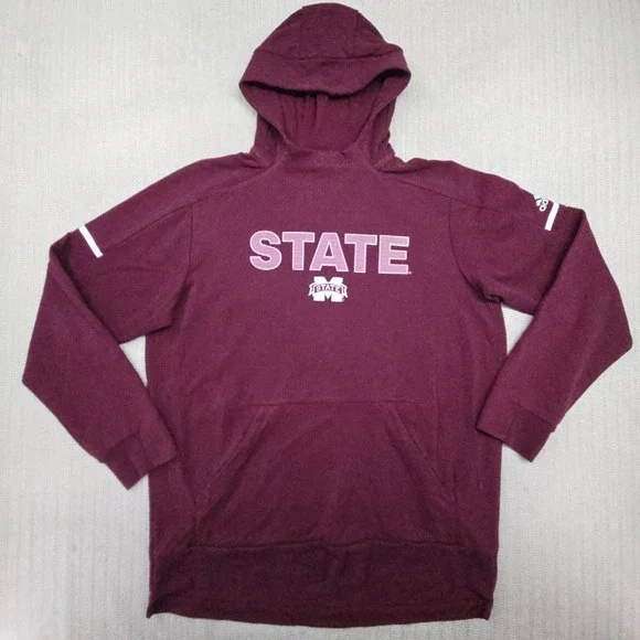 Adidas Mississippi State Bulldogs Hoodie Mens XL Fleece SEC Football Pullover