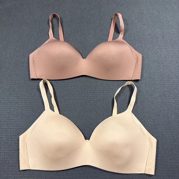 Bundles of Two Knix‎ WingWoman Contour Bras Beige Brown Wireless Sz 38B NWOT