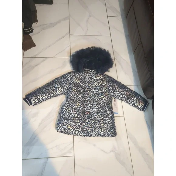 TODDLER Puffer JACKET WIND RESISTANT REM. Fur Hood MEMBER'S MARK Jacket 4T GIRLS