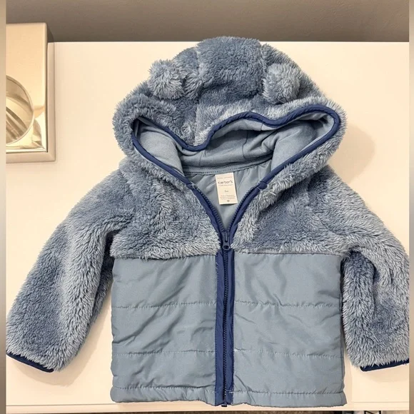 Carter's Fuzzy Blue‎ Puffer Jacket