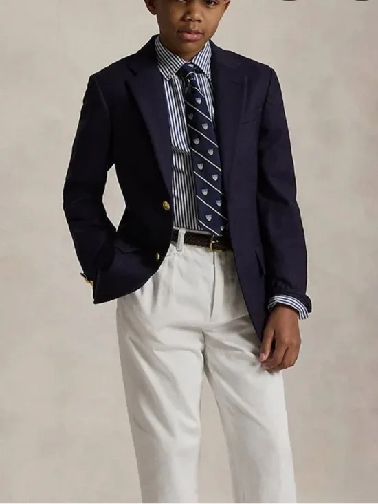 Ralph Lauren Boys Navy Blazer with Gold Buttons