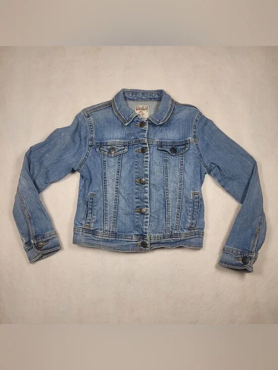 Old Navy Kids Medium Wash Denim Jacket Girls Sz Medium