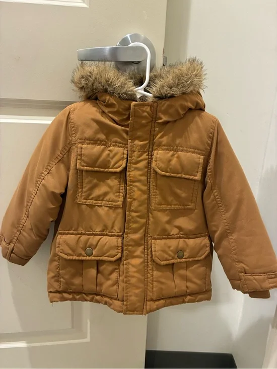 Carter's Kids Hooded Jacket with Faux-Fur Trim