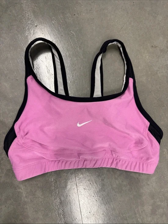 Nike Pink Sports Bra with Black Trim XS