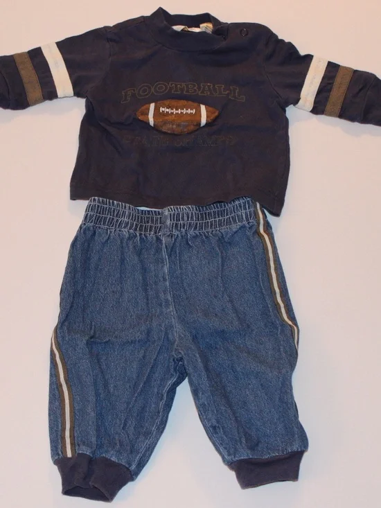 Vintage Beluga New York Football Baby Outfit 3-6M Y2K