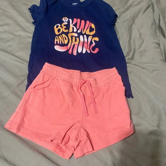Carter's Navy and‎ Coral Matching Set