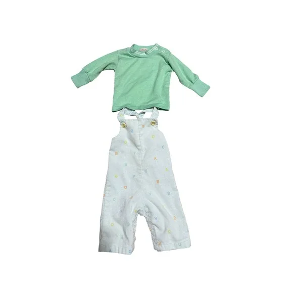 Vintage Health-tex‎ Baby Boys Alphabet Corduroy Overalls and Shirt Set 3 Months