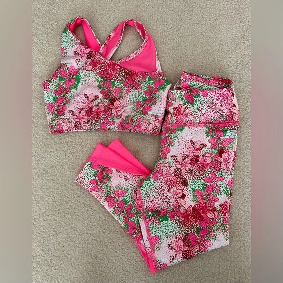 BCG, Legging,With Cutout & Matching Sports Bra NWOT SIZE 7 Girls