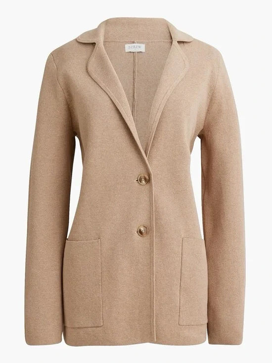 J. Crew Tan Sweater Blazer, XS