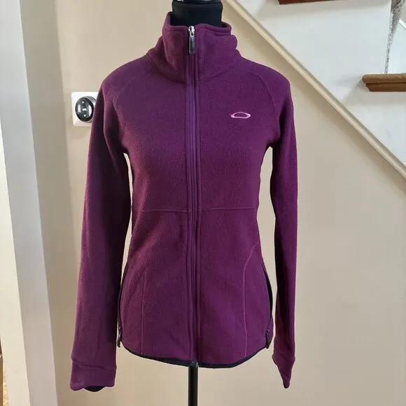 Women’s Oakley Polartec Fleece Zip Up Jacket Purple Size XS/s Y2K