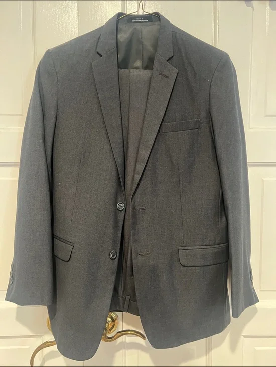 Classic Boys Dark Gray Two-Button suit