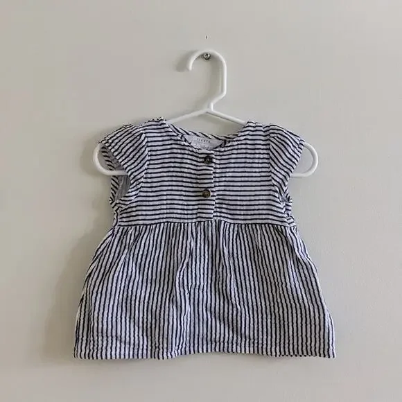 Petit Lem FIRSTS Striped Seersucker Dress Set Size 3m