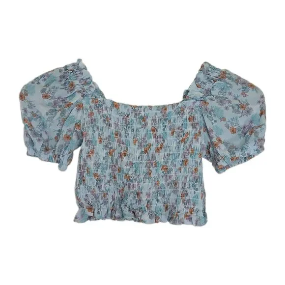 Kensie Girl Floral Set Crop Top Size 10 & Pants Size 7/8 Coquette Cottagecore