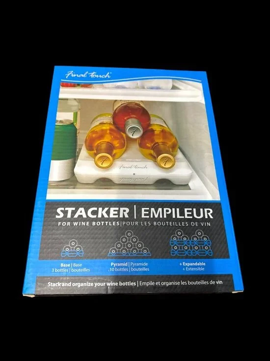 The Final Touch Wine Bottle Stacker BPA-free New in Box