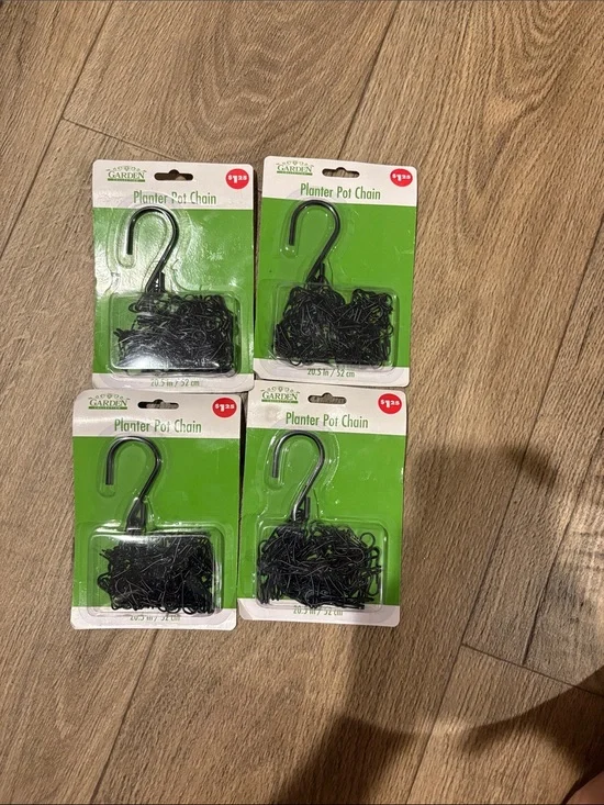 Garden Planter Pot Chain with Hook - Black