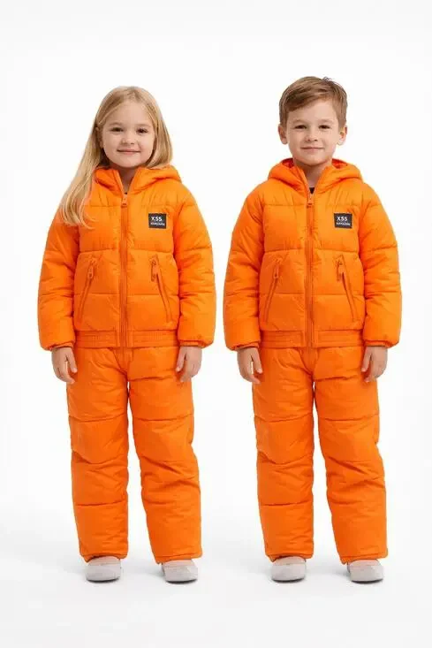 Zara Kids Lilmckimm MMXXI Neon Orange Unisex Snowsuit Set 5-6 years 2021