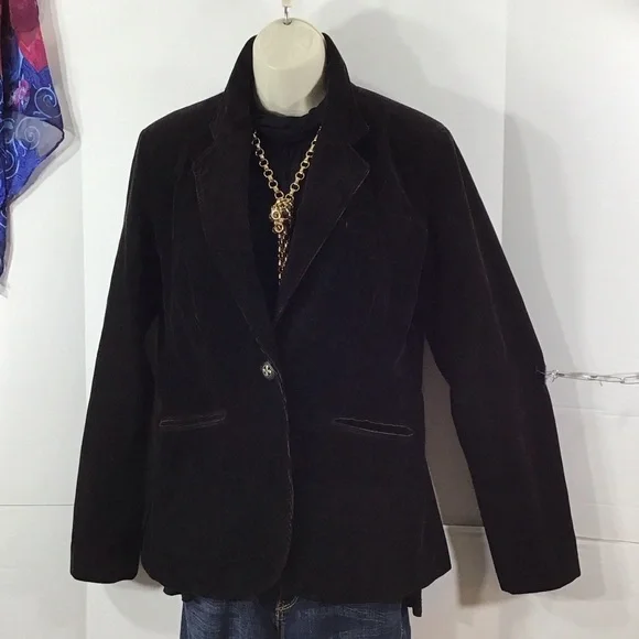 J. Crew espresso brown corduroy vintage blazer 10